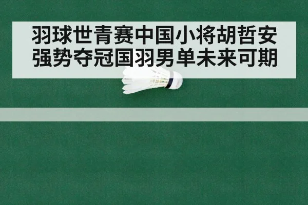 羽球世青赛中国小将胡哲安强势夺冠国羽男单未来可期